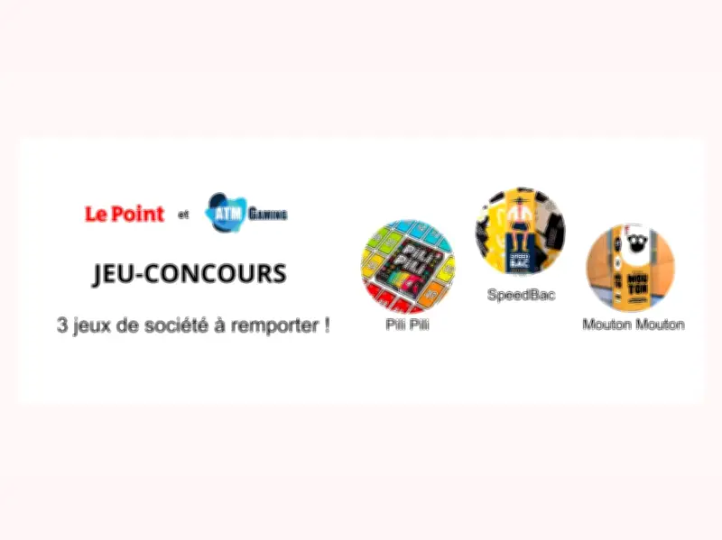 Concours Le Point : Remportez les jeux dynamiques Pili Pili, Mouton Mouton et Speedbac d'ATM Gaming
