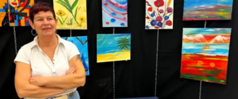 Des peintres malvoyants d'Alès exposent leurs œuvres à l'espace Chamson