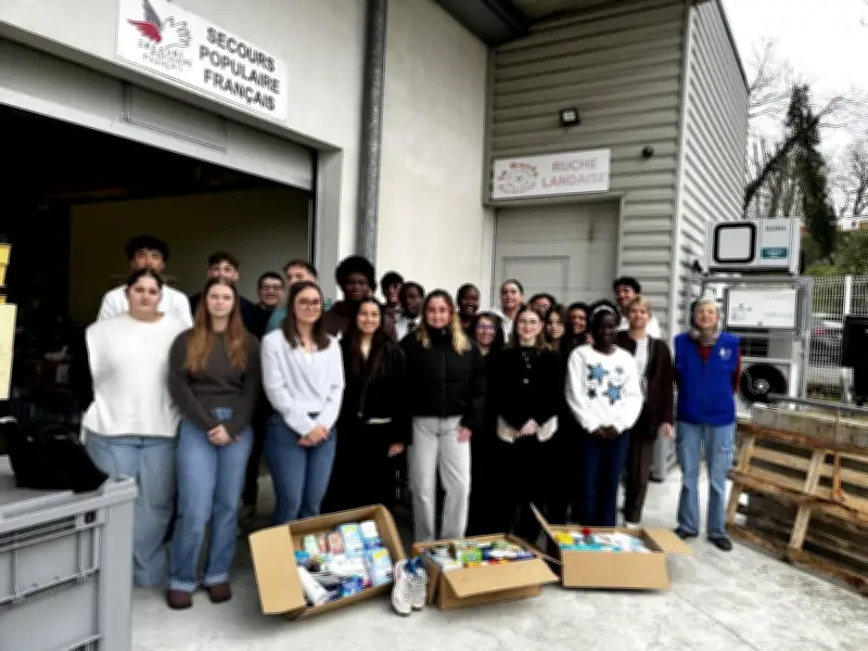Des étudiants en BTS organisent une collecte solidaire pour le Secours populaire à Mont-de-Marsan