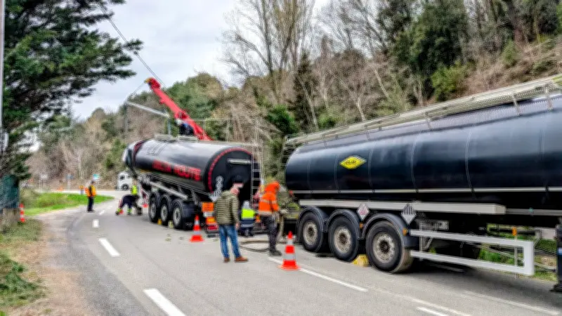 Deux accidents de semi-remorques en 24h sur la RN106 à Saint-Privat-de-Vallongue