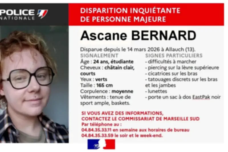 Disparition inquiétante d'une étudiante de 24 ans à Allauch dans les Bouches-du-Rhône