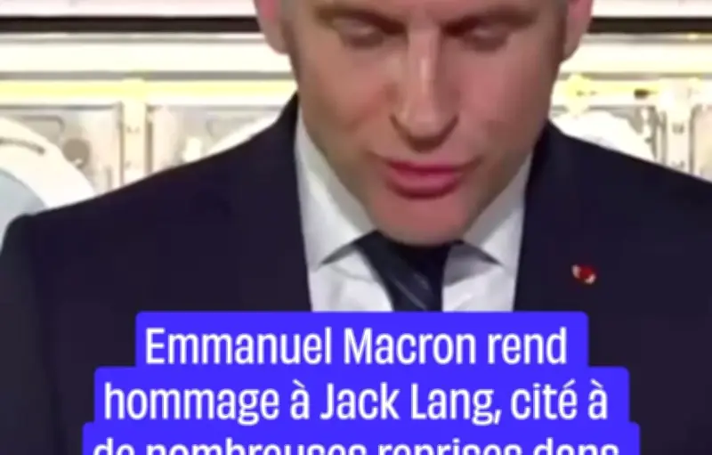 Emmanuel Macron rend hommage à Jack Lang malgré son implication dans l'affaire Epstein