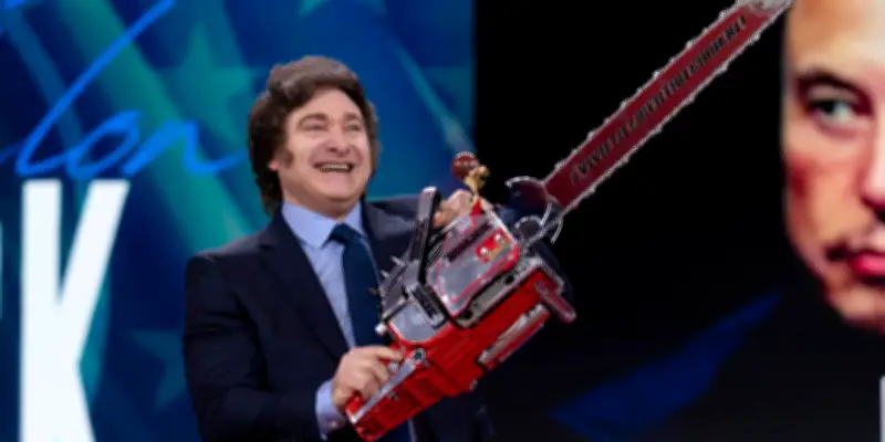 En Argentine, un artisan offre une tronçonneuse gravée au président Javier Milei