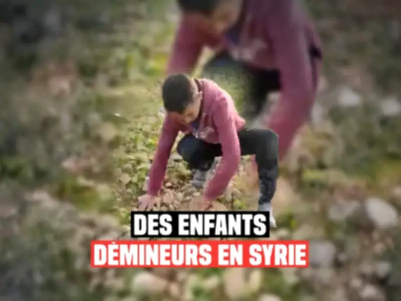 En Syrie, des enfants contraints de devenir démineurs amateurs, une tragédie humanitaire