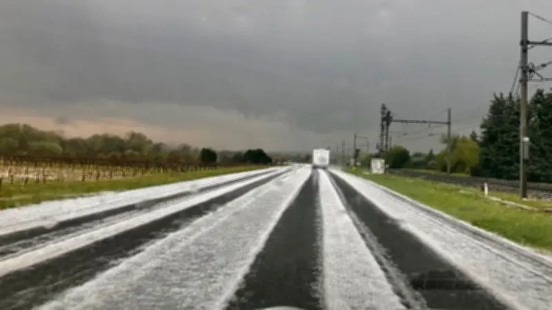 Gard : pluie de grêle impressionnante sous vigilance jaune orageuse