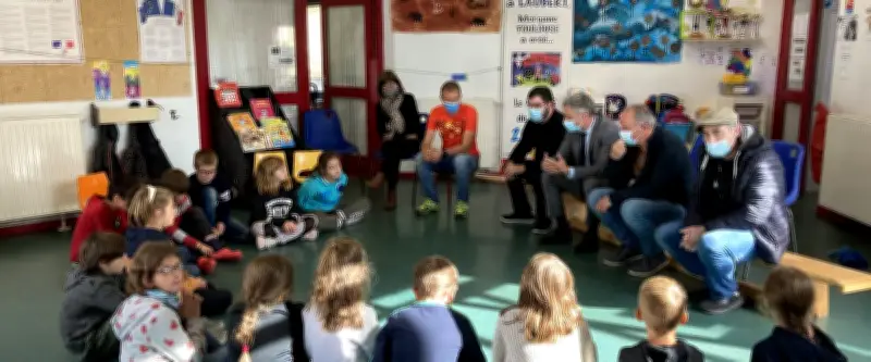 Hommage à Samuel Paty en Lozère : Alexandre Falco échange avec les écoliers de Laubert