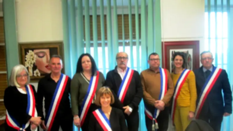 Installation du nouveau conseil municipal de Bessèges avec Christine Roux comme maire
