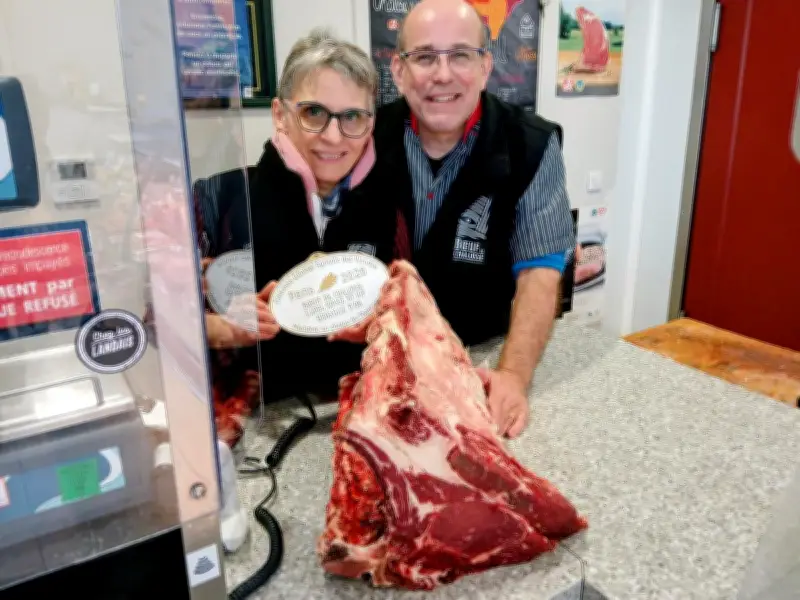 La boucherie Moreau de Samadet décroche l'or à Paris pour son bœuf de Chalosse
