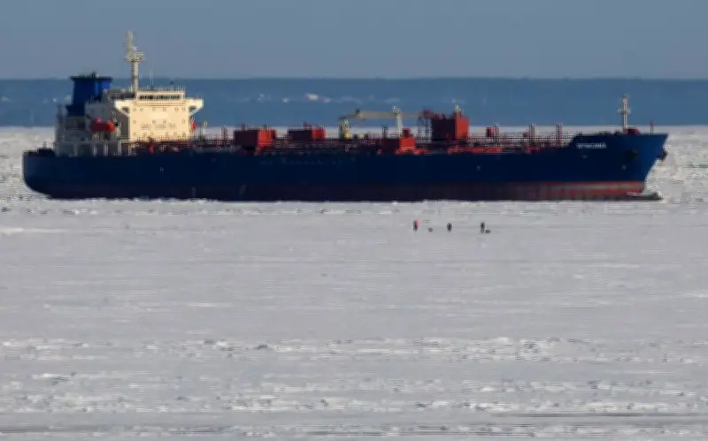 La flotte russe de brise-glaces piégée par la banquise dans le golfe de Finlande