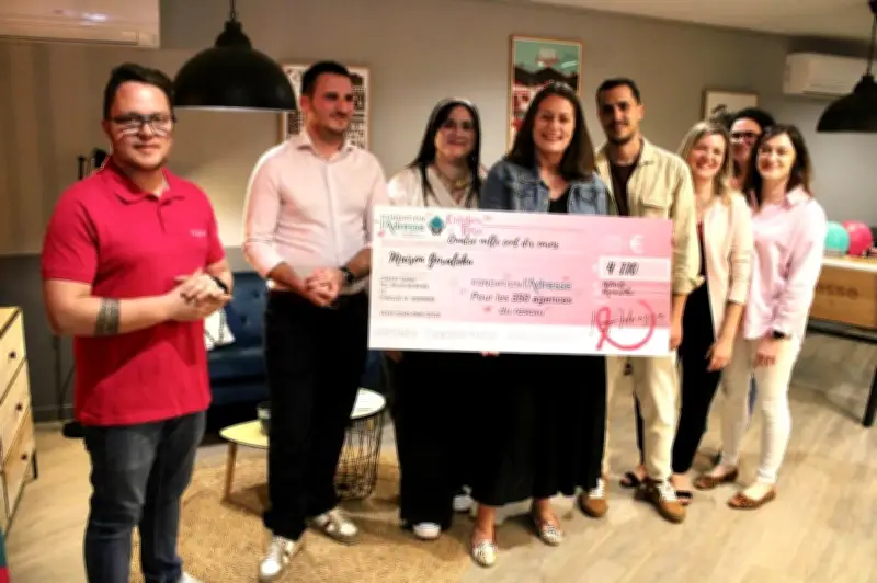 L'Adresse remet 4 110 € à Goxa Leku grâce à la mobilisation rose d'Ustaritz et Cambo