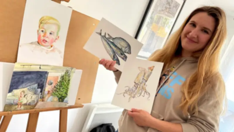 L'artiste ukrainienne Aleksandra Makovii anime un atelier créatif à Lespignan
