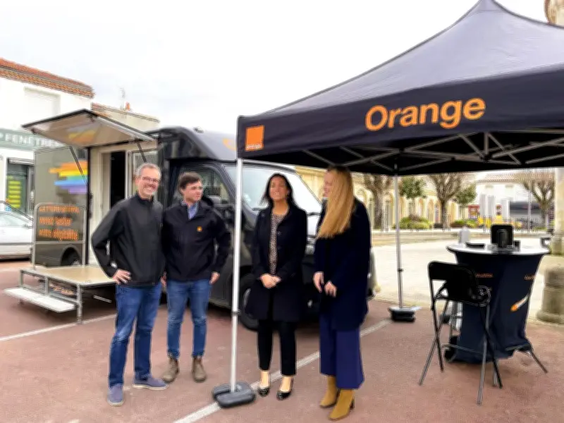 Le camion fibre d'Orange informe les habitants de Saint-Georges-de-Didonne