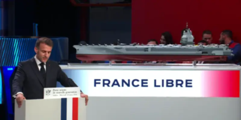 Le futur porte-avions français s'appellera 'Le France Libre' annonce Macron