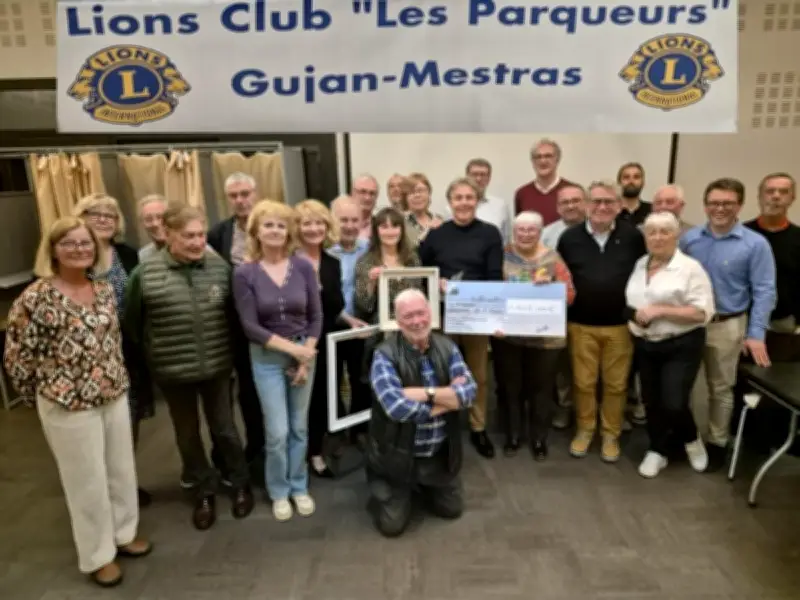 Le Lions Club de Gujan-Mestras soutient la médiation animale à Biganos avec un don de 1 105 euros