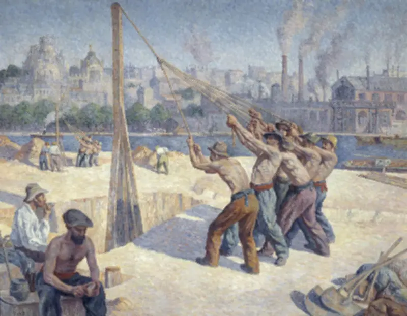 « Les Batteurs de pieux » de Maximilien Luce exposé à Cognac jusqu'en 2026