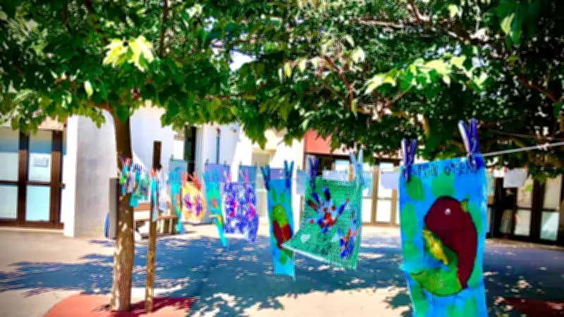 Les écoliers de La Grande-Motte célèbrent les oiseaux avec La Grande Lessive®