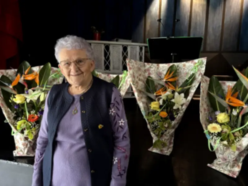 Les Lurons du Tolzac honorent leur présidente Lydia Pagnossin lors du repas annuel