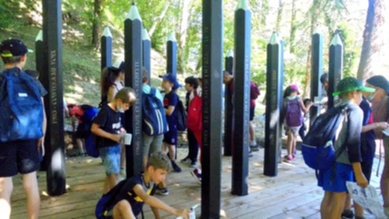 Les élèves de Génolhac découvrent le parcours Jean-Pierre Chabrol avant sa destruction