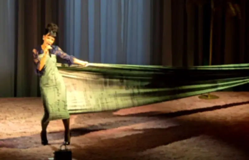 Lily Allen crée une robe de scène avec les tickets de caisse des maîtresses de son ex-mari