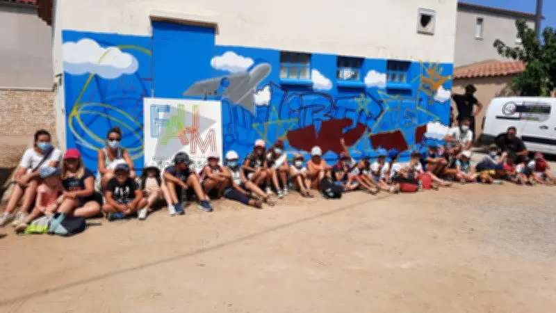Maraussan : des enfants créent une fresque sur la Liberté pour le festival d'arts urbains