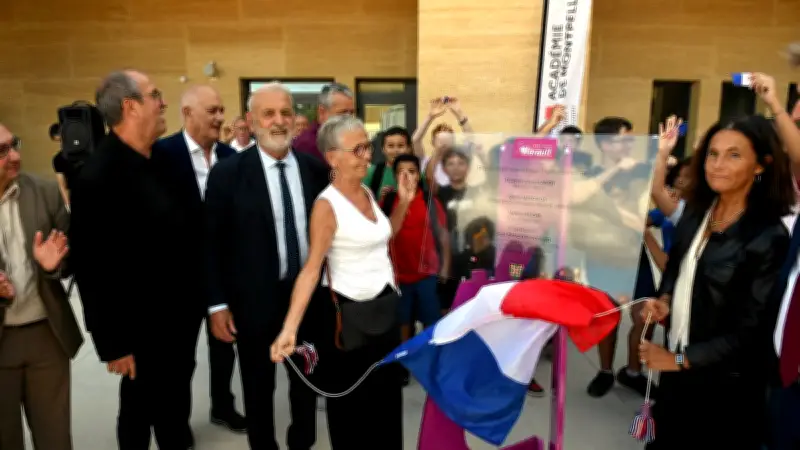 Maraussan inaugure son nouveau collège écologique malgré un chantier encore en cours