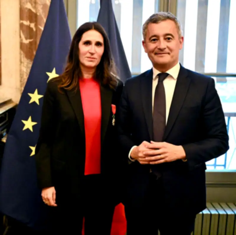 Mariel Garrigos, procureure de Bayonne, décorée de la Légion d'honneur par Darmanin