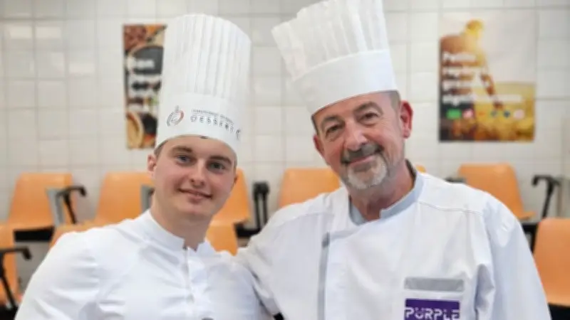 Mathys Dutertre, apprenti du Purple Campus Béziers, triomphe au championnat régional des desserts