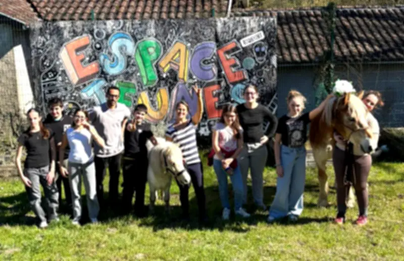 Médiation animale dans les Landes : des poneys enchantent l'Espace jeunes de Roquefort
