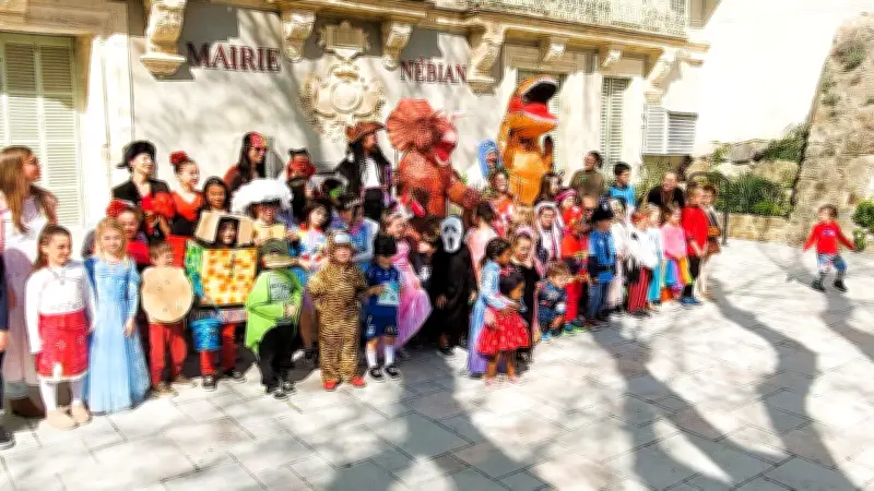 Nébian : Le carnaval surprend avec un char exceptionnel et des enfants déguisés