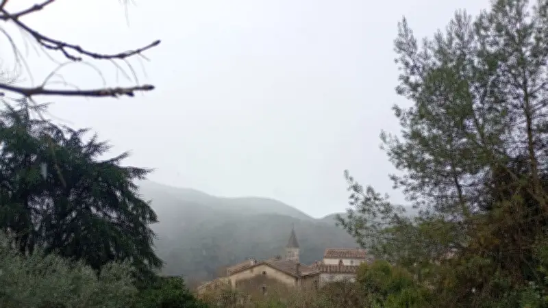 Neige surprise dans les Cévennes : un paysage hivernal éphémère au printemps
