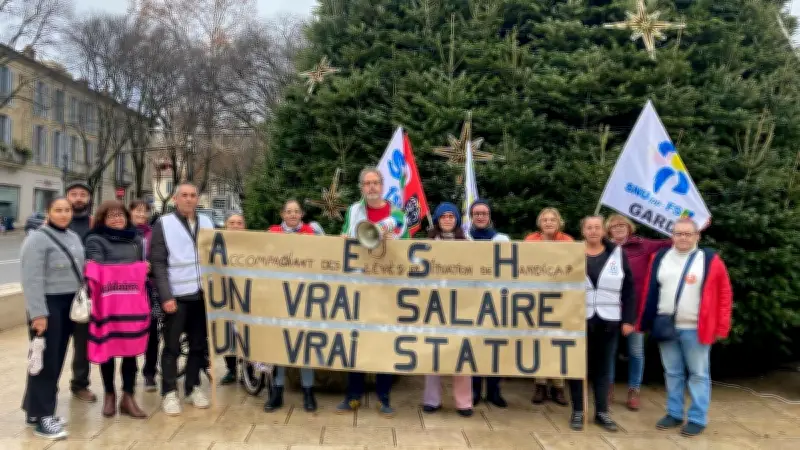 Nîmes : les AESH et AED mobilisés pour un statut et un salaire dignes