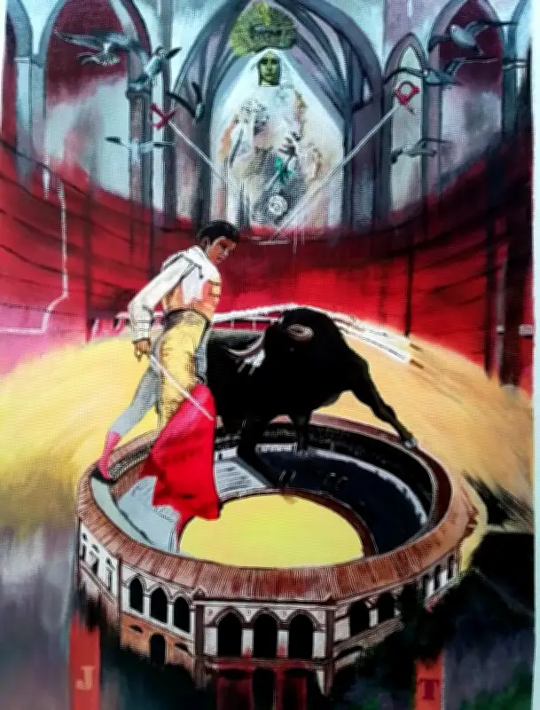 Patrick Wary expose ses toiles colorées au Cercle de l'union à Luxey