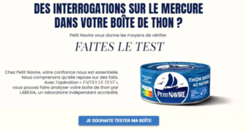 Petit Navire lance une opération inédite : analysez votre thon en boîte pour vérifier le mercure