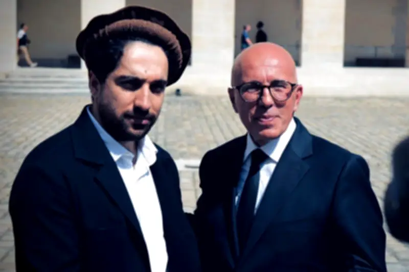 Éric Ciotti reçoit les félicitations d'Ahmad Massoud après son élection à la mairie de Nice