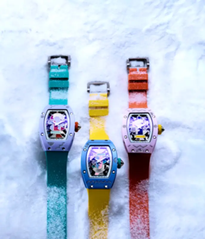 Richard Mille clôt son cycle Céramiques de couleurs avec trois modèles sertis exceptionnels