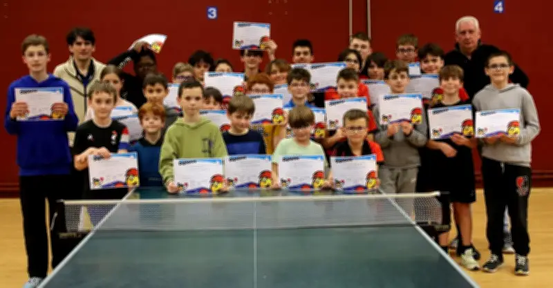 Saint-Loubès : 49 jeunes pongistes diplômés pour leur progression au tennis de table