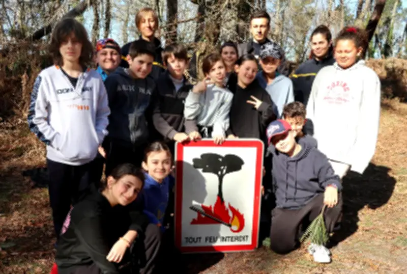 Sensibilisation des écoliers landais à la protection des forêts contre les incendies