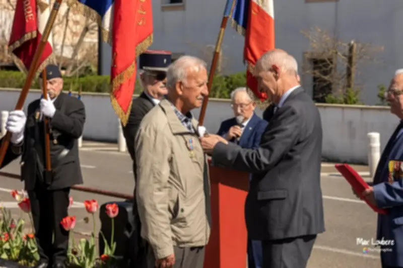 Un Boucalais décoré lors de la commémoration du 19 mars à Soustons