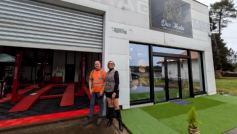 Un couple relance un garage inactif à Moustey avec un négoce de pneus et une boutique de mode