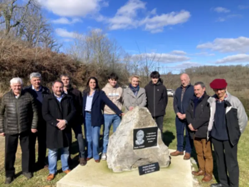 Une stèle inaugurée en hommage à Francis Uchan, visionnaire de l'irrigation à Boueilh