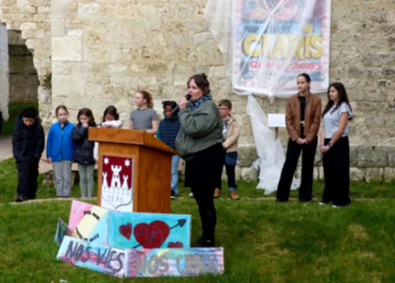 Une œuvre monumentale au château d'Eymet créée par des élèves en hommage à une déportée