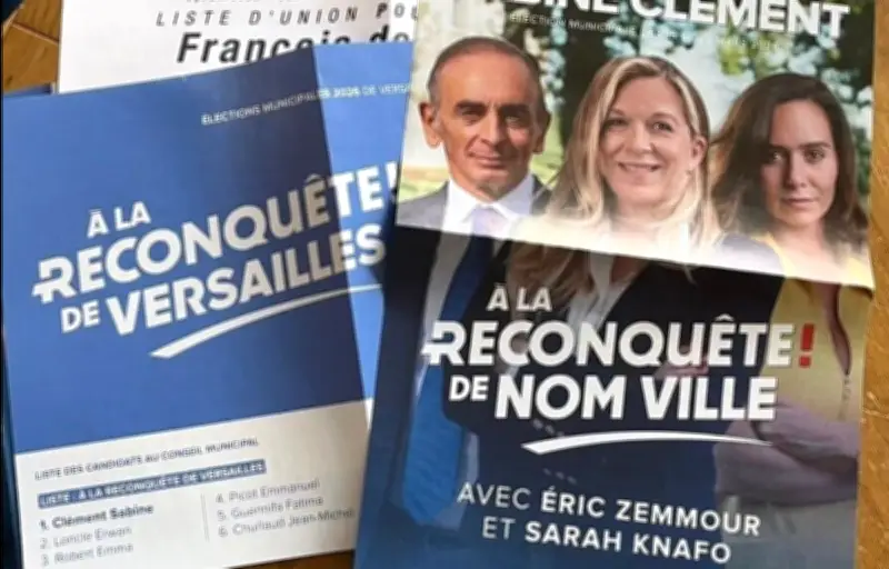 Versailles : la candidate d'extrême droite oublie le nom de sa ville sur sa profession de foi