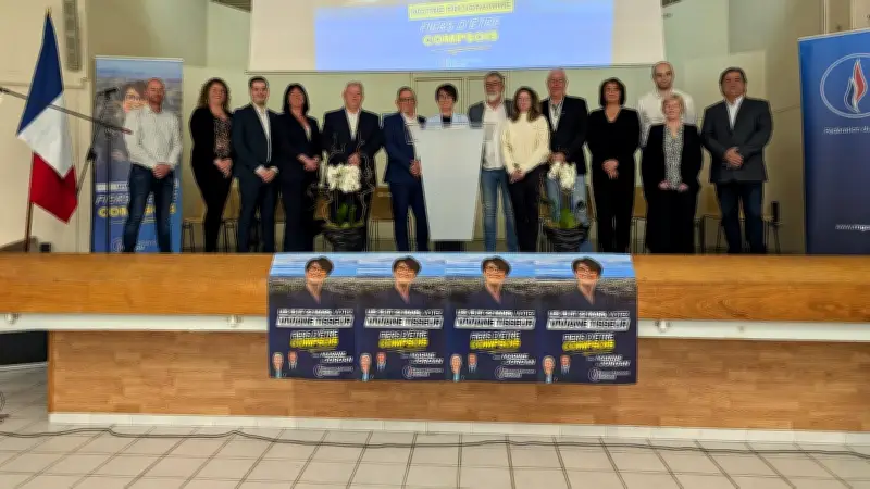 Viviane Tisseur présente sa liste RN « Fiers d’être Compsois » à Comps