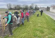 27 bénévoles plantent 220 mètres de haie bocagère à Saint-Seurin-de-Palenne