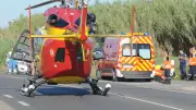 Accident grave à Poussan : un motard héliporté après une collision