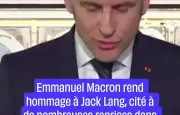 Emmanuel Macron rend hommage à Jack Lang malgré son implication dans l'affaire Epstein