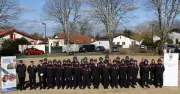 Les pompiers volontaires de Pontonx honorés à Préchacq-les-Bains après la tempête Nils