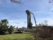 Luxey : la démolition du château d'eau, un repère disparu du paysage