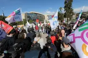 Manifestation des enseignants des Alpes-Maritimes pour dénoncer des conditions de travail déplorables