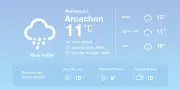 Météo à Arcachon : Pluies sporadiques et ciel étoilé ce soir, soleil demain